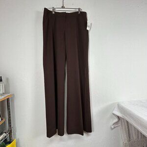 Cabi Womens Brown Lauren Trouser Wide-Leg Pants Size 8 Long Stretch #661 New $98